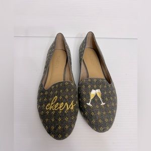 TALBOTS gray wool novelty flats (Cheers) size 91/2M